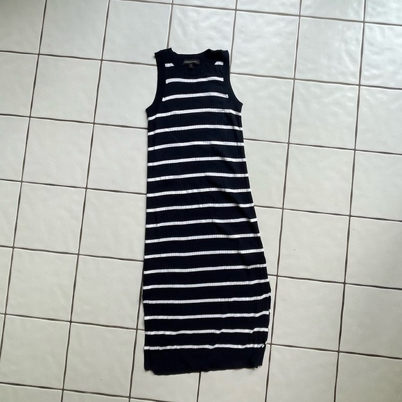 Like New Banana Republic Navy and White Striped Sleeveless Dress - Picture 3 of 4
